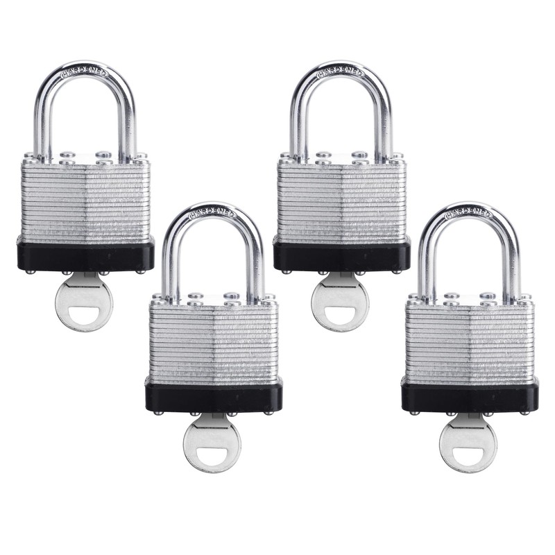 4 Pack Keyed Alike Padlocks 40mm High Security Heavy Duty