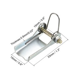 PATIKIL 1.3 Inch Replacement Hooks Latch, Metal Towing Receiver Hitch for Clevis Hook Trailer, Silver