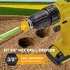 TCBWFY 2 Pack Garden Auger Drill Bit for Planting,3.5"x16" &