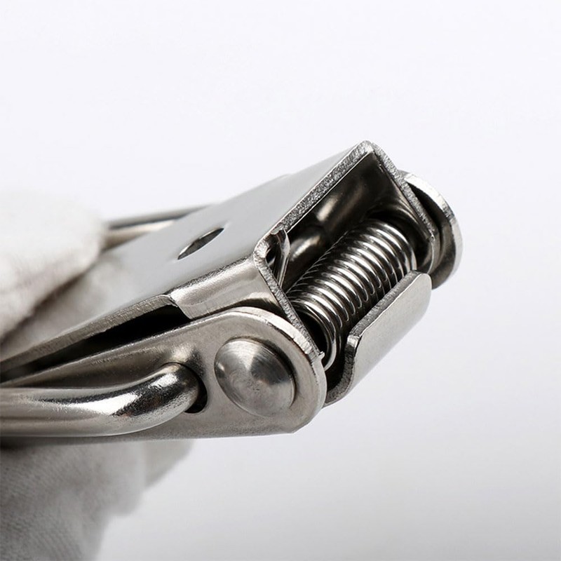 2 PCS Spring Loaded Toggle Latch Hasp,Stainless Steel Case Chest