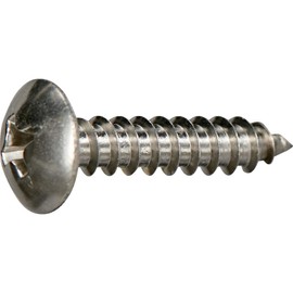 Trusco Y838-0512 Truss Head Tapping Screws, 1 Type A, Stainless Steel, M5 x 12, Pack of 10, Small Quantity