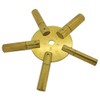 Clock Winding Keys Brass Spider odd/Even Pair Ten Sizes Key