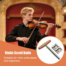 Violin Reamer | Wood Handle Violin Luthier Tool,1:26 Taper Instruments Musical Parts Repair for Basses Viola Guitar Luthier Women Men