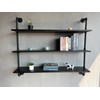 HDDFER Industrial Pipe Shelf Shelving Bookcase, Wall Mounted Rustic Bookshelf,