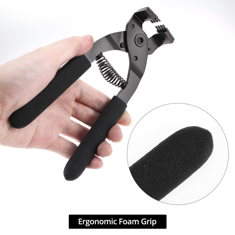 QWORK Leather Belt Hole Punch Tool Silent Pliers, 6.7" Leather
