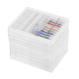 IWOWHERO 10 Boxes Mini Travel Sewing Kit Portable Hand Sewing Organizer for Home Hotel Outdoor Repairs Compact Lightweight Emergency Repair Tool with Threaded Needles