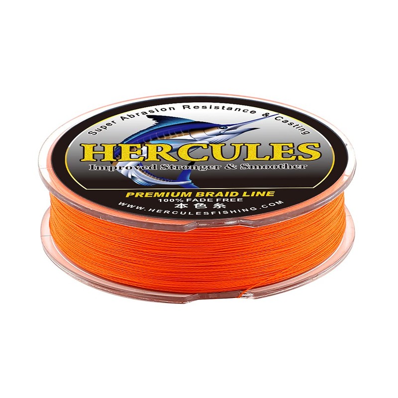 HERCULES Fade-Resistant Braided PE Fishing Line, 4 Strands, Long Casts,