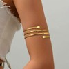 Arm Cuff for Women Gold Upper Arm Bangle Stackable Arm