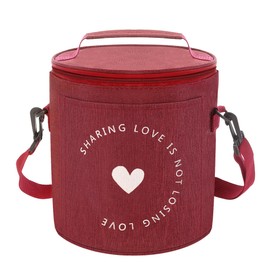 VECELO Lunch Bag, Thermal, Cold Retention, 2.6 gal (7 L) with Handle, Lunch Bag, Lunch Bag, Large Capacity, Waterproof, Picnic Bag, Unisex, Kids, Zippered, Tote Bag, Insulated, with External Pocket,