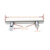 KEABATH 2 Pack Square Shower Door Handle with Plastic knobs