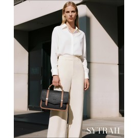 SYTRAH Crossbody Bag for Women, Crossbody Purse Messenger Bag with Wide Strap, Lightweight Travel Shoulder Bag Purse for Dailywear Travel Work Black Brown