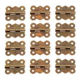 dophee 12Pcs Antique Brass Butterfly Hinge for Jewelry Chest Box Wood Cabinet Door Decor, 30mx25mm/1.18"x0.98"- Big