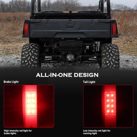 LUKFMOSTOR 2Pcs ATV Red LED Tail Lights for Polaris Ranger 570 Brake Taillights Tail Lamp for 2411450 Ranger 400 500 570 800 EFI MIDSIZE