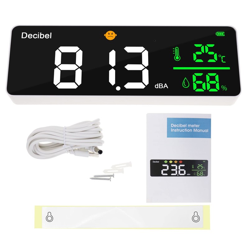 Smart Decibel Meter Large Colored LED Screen Display Sound Level