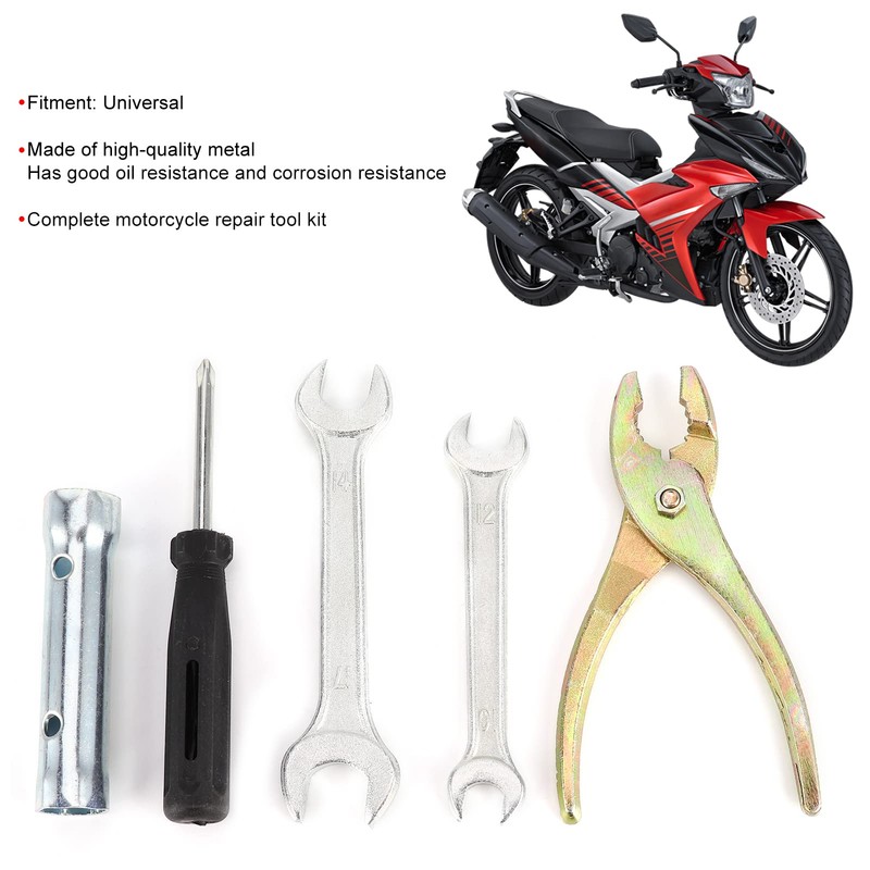 Universal Motorcycle Repair Tool Set Wrench + Screwdriver + Pliers