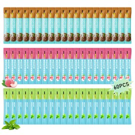 3 Flavors Mini Mouthwash Travel Size, Portable Individual Travel Mouth Wash for Fresh Breath, Refreshing Long Lasting Gentle Oral Care Mouthwash Packs(Pack of 60) Set A