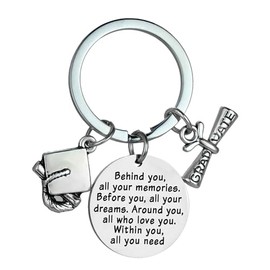 2025 Graduation Gifts for Women Men Graduation Keychain Inspirational Gifts for Seniors Students High School College Students Nurses Encouragement Gifts Class of 2025 Gifts Key Chain