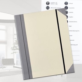 Extra thick document Organizer Folio, 2025 New Important Document Organizer, in Case I Go Missing Binder, Estate Planning Organizer, File Organizer for Paper, Office and School, Work. Blue and Pink - Color: Yellow