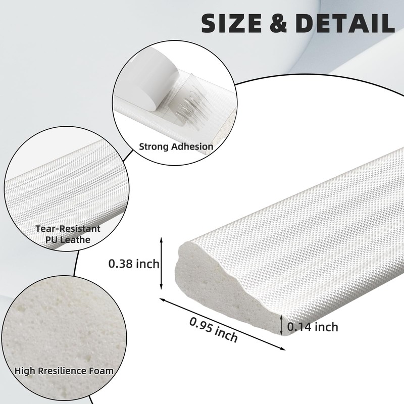 ESUFEIR 2pcs×196" Wedge Window Weather Stripping Door Gap Filler,Adhesive Window