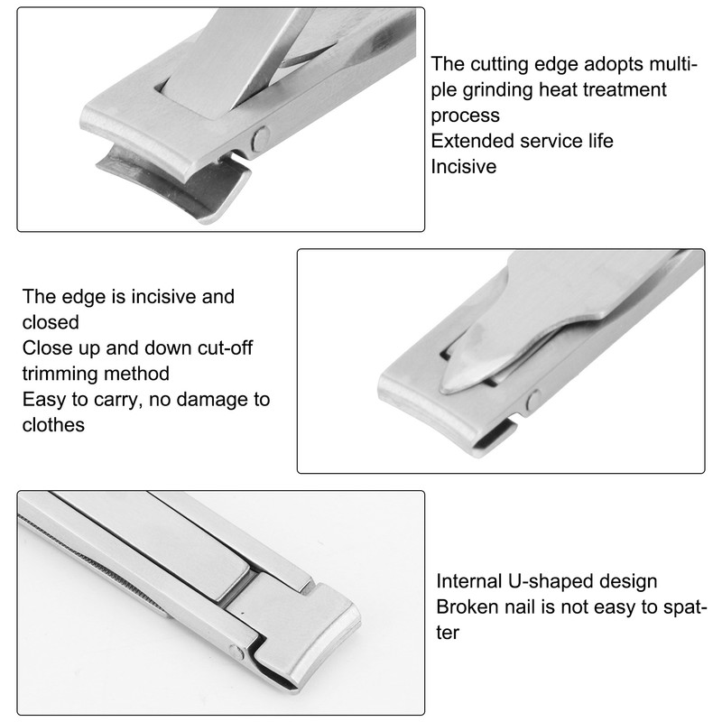 Portable Stainless Steel Nail Clipper Foldable Nail Cutter Trimmer File