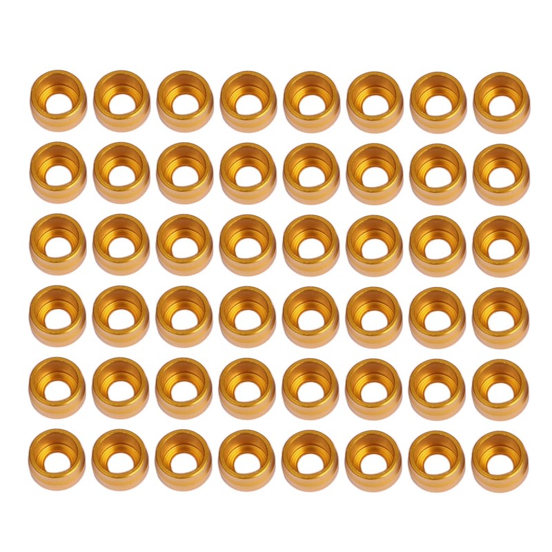 SHMTOOL 48PCS Gold Engine Bolt Cap Cover Kit Aluminum for