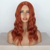 PORSMEER Auburn Red Short Curly Bob Synthetic Hair Wigs for