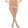 MANZI Women's 4 Pairs Plus Size Control Top Ultra-Soft Tights(Natural