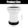 Toilet Drain Pipe Adapter, 4.3in PP Rubber Heighten Toilet Connection