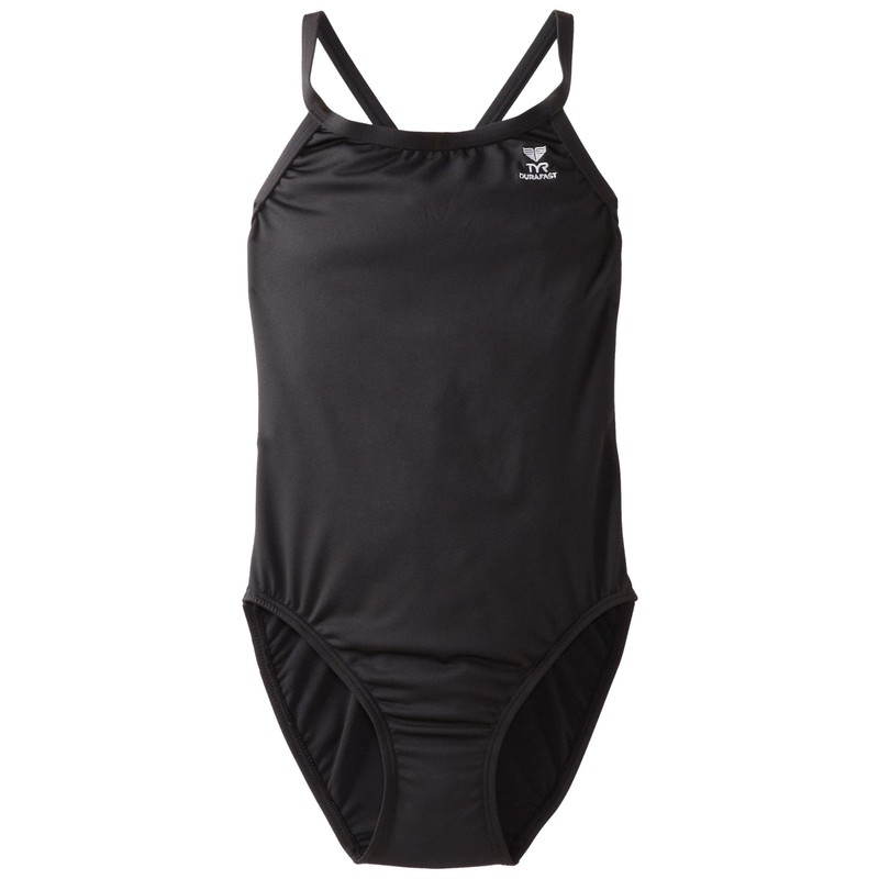 TYR Womens Polyester Durafast Elite Solid Diamondfit, Black, 36 EU