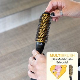 Olivia Garden Multibrush Curlers Kit - 4 Attachments & 1 Removable Handle - Size 25 - Perfect for Curls and Volume