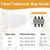 Hiasan White Fitted Table Cloth 1 Pack, 72 x 30