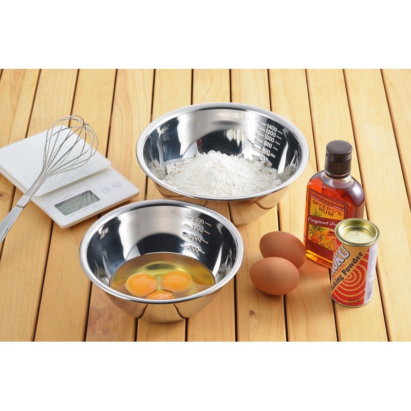 Measure Bowl 2 pcs, 7.1, 8.3 inches (18, 21 cm),