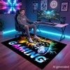 Dowtowter Gamer Rug Non Slip Washable Soft Polyester Carpet Mat