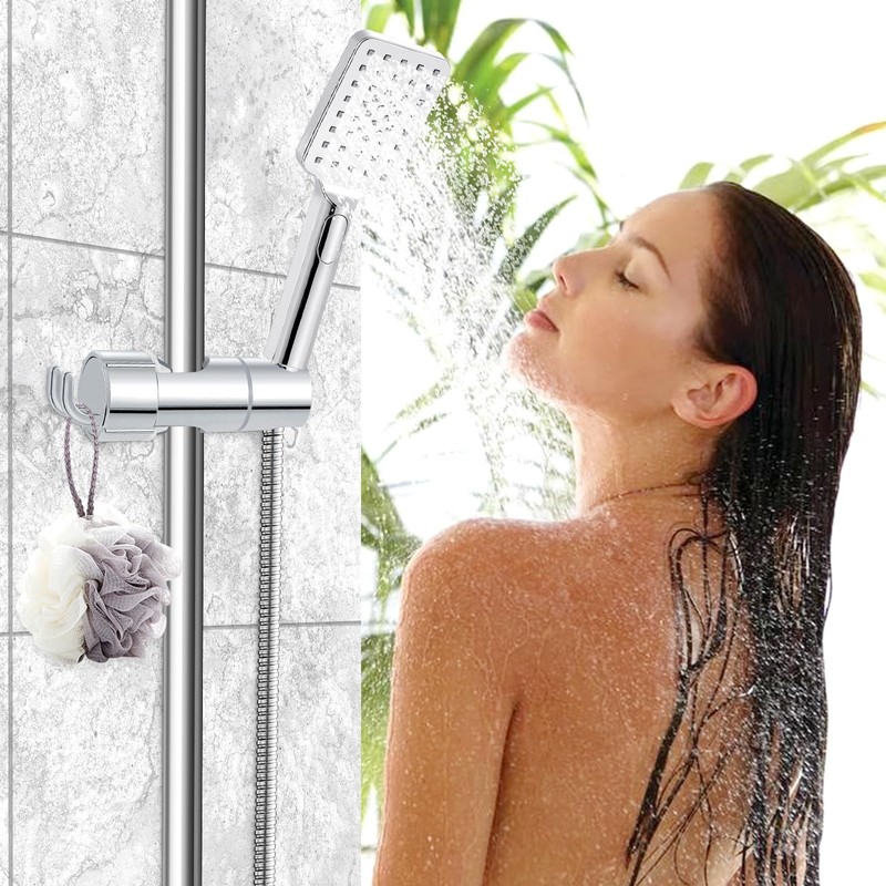 Joyoldelf Universal Hand Shower Holder, Adjustable Shower Holder, 360° Rotatable