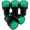 10pcs AC/DC 24V Energy Saving LED Indicator Light,22mm Thread,10W (Green)