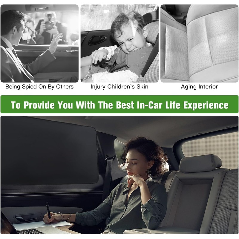 ZATOOTO Car Side Window Shades, Magnetic Car Sunshades for Blockout,