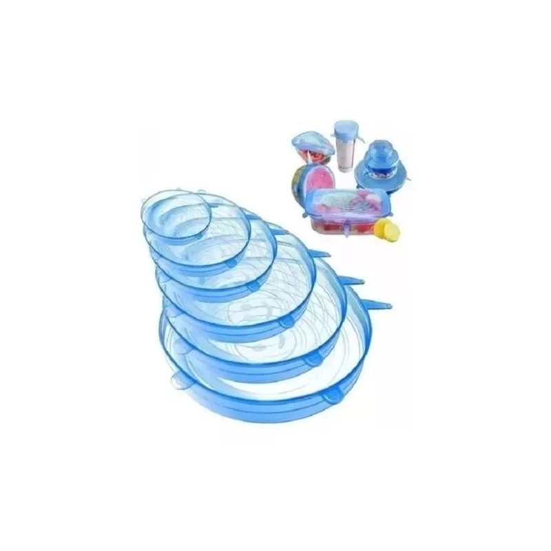 Innovaciones Tapas De Silicon Reutilizables Antiderrames (6 Piezas)