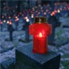 Uonlytech 2pcs Cross Candle Light, Red Flickering Flameless Candles Reusable