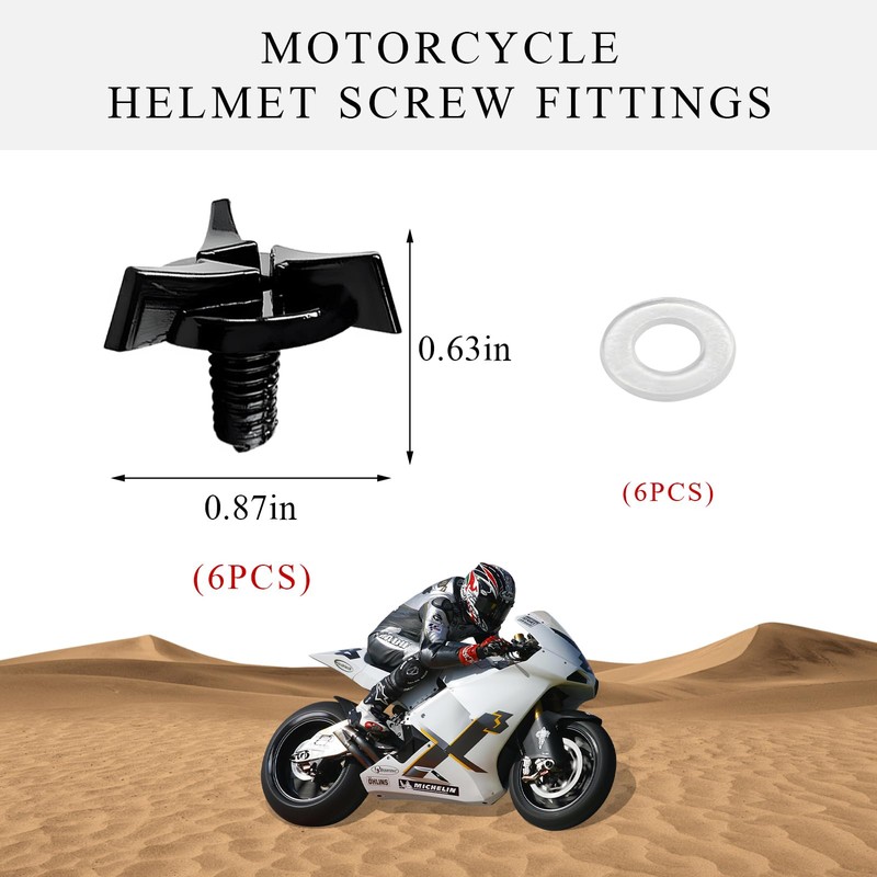 Wevdn 6 PCS Motorcycle Helmet Screws, Universal Helmet Visor Screws