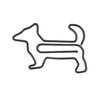 100pcs Dog Shape Paper Clips Creatively Cute Plated Metal Bookmark
