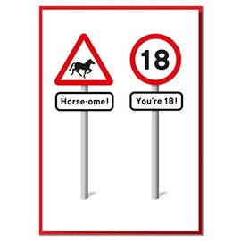 Horse-ome! You're 18! Funny 18th Birthday Card