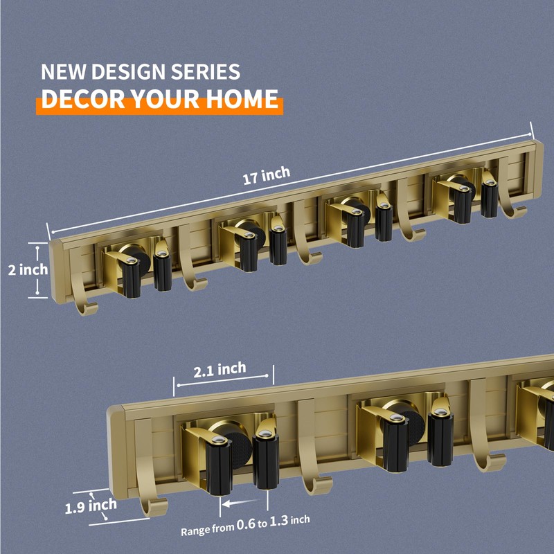 reliahom Broom Holder Wall Mount Mop and Broom Hanger Wall