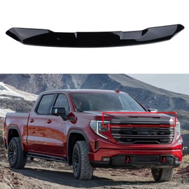 AOKAILI Front Upper Grille Covers Compatible with 2022 2023 2024 GMC Sierra 1500，ABS Gloss Black Front Bumper Hood Grill Cover(Not the Replacement)