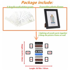 Picture Frames Collage 4x6 5x7 8x10 Picture Frame Hanging Black Wooden Collage Picture Frames for Wall Pictures