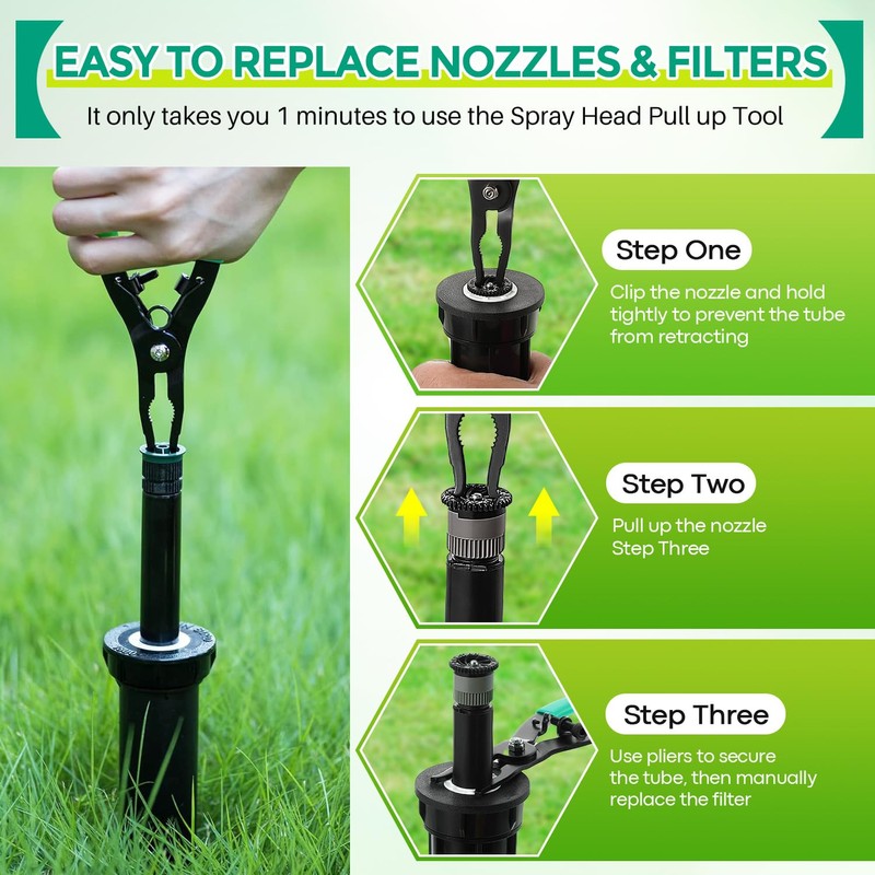 Gulfmew Spray Head Pull Up Tool, Sprinkler Head Tool Compatible
