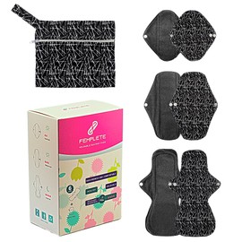 Femplete Reusable Sanitary Pads (Small, Medium, Large, 6)