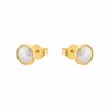 s.Oliver 2034177 Women's Stud Earrings 925 Sterling Silver with Moonstone,