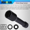 JEUCLEL 21mm Extra-long Twist Socket, 12.5 mm 1/2 inch Drive