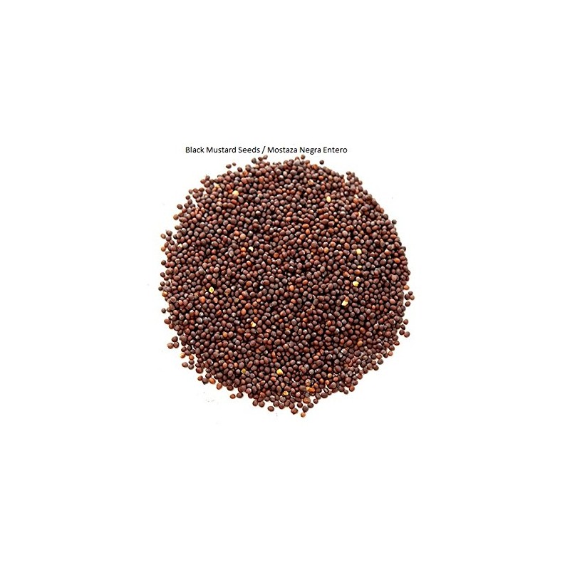 Mustard Seeds (Whole) Black/Mostaza Negra Entero, 12oz