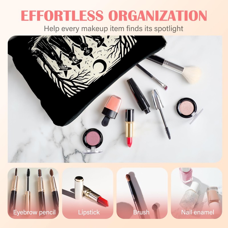 KBRCT Witchy Witch Halloween Makeup Bag Gifts for Women Friends